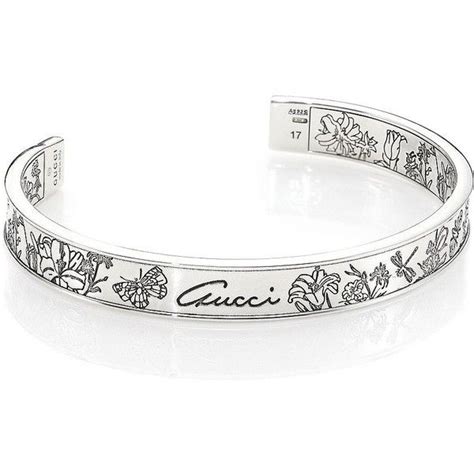 gucci flora silver cuff bracelet|Gucci Silver Bracelets .